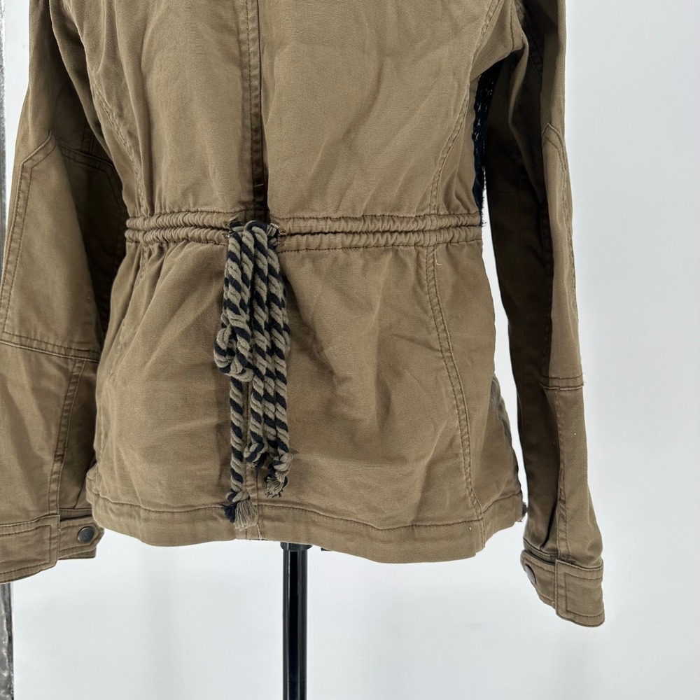 Anthropologie Hei Hei Fringe Pattern Anorak Jacket Keffiyeh Green XS - Picture 6 of 11
